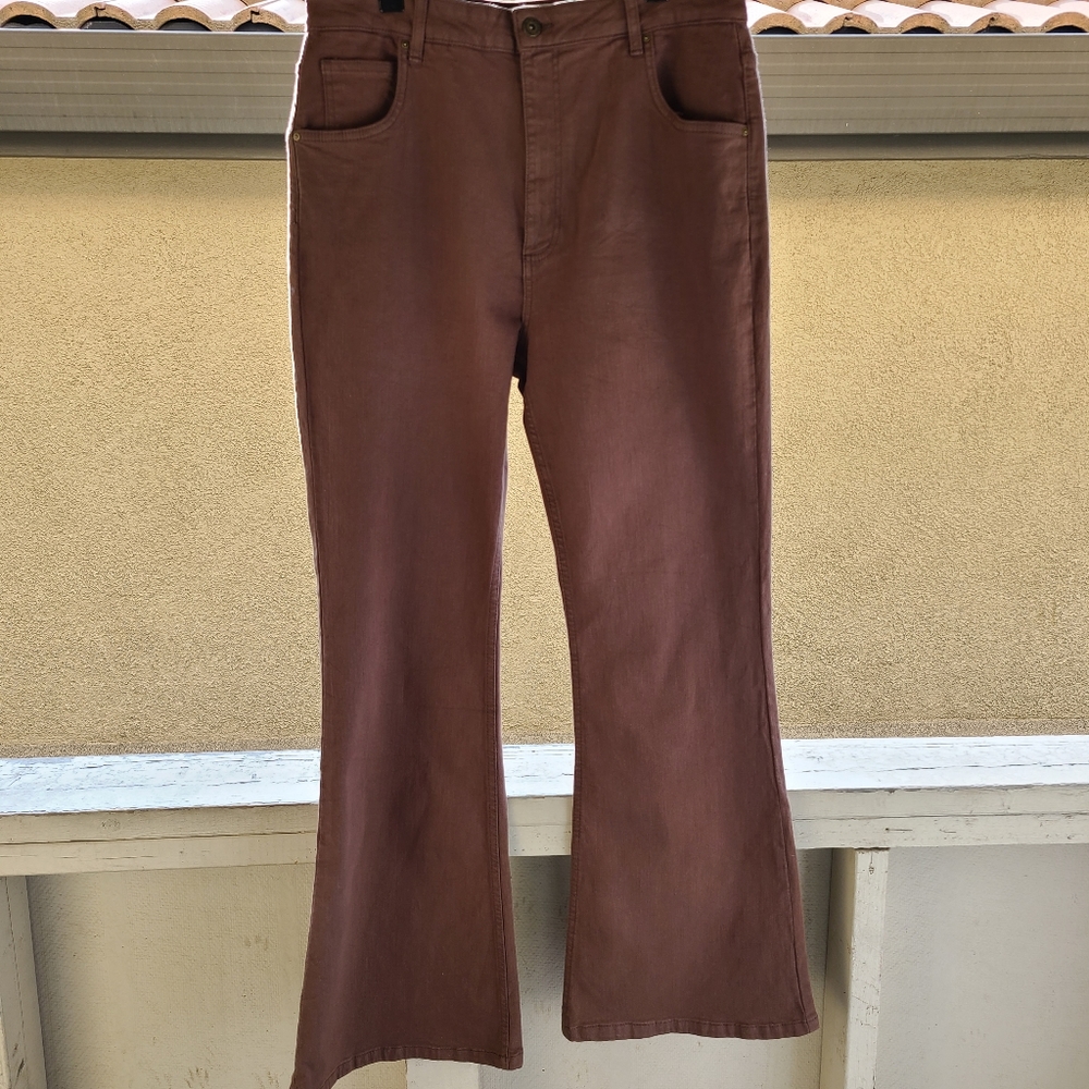 Cotton On - Brown Jean Flare Leg Size 12